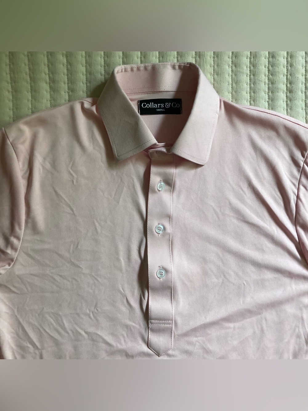 Collars & Co Dress Collar Golf Polo Shirt Men’s Small Pink Business Casual